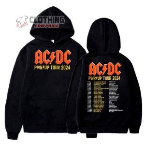ACDC Rock Band PWR Up World Tour 2024 Merch ACDC Rock Tour Dates Europe 2024 Hoodie