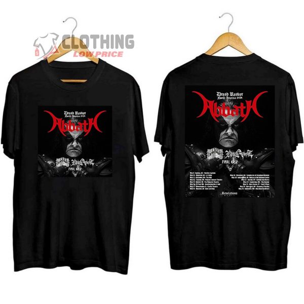 Abbath Eu Tour 2024 Merch, Abbath Dread Reaver Europe 2024 Shirt, Abbath With Toxic Holocaust – Hellripper T-shirt