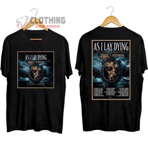 As I Lay Dying Lineup Shirt, As I Lay Dying Merch, As I Lay Dying Tout Dates 2024 T-Shirt
