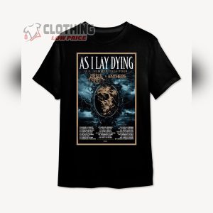 As I Lay Dying US Tour 2024 Merch, As I Lay Dying Shirt, As I Lay Dying Poster 2024 T-Shirt