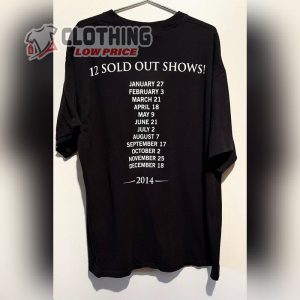 Billy Joel 2014 Madison Square Garden Band Tour Concert Shirt 2024 Tour Black 2