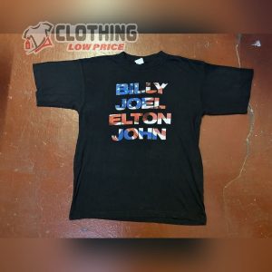 Billy Joel Elton John 2024 Concert Tour Original Pop Rock Band T Shirt 1