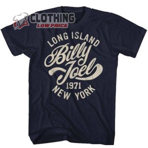 Billy Joel Long Island Navy Adult T-Shirt