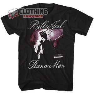 Billy Joel Piano Man Black Adult T Shirt