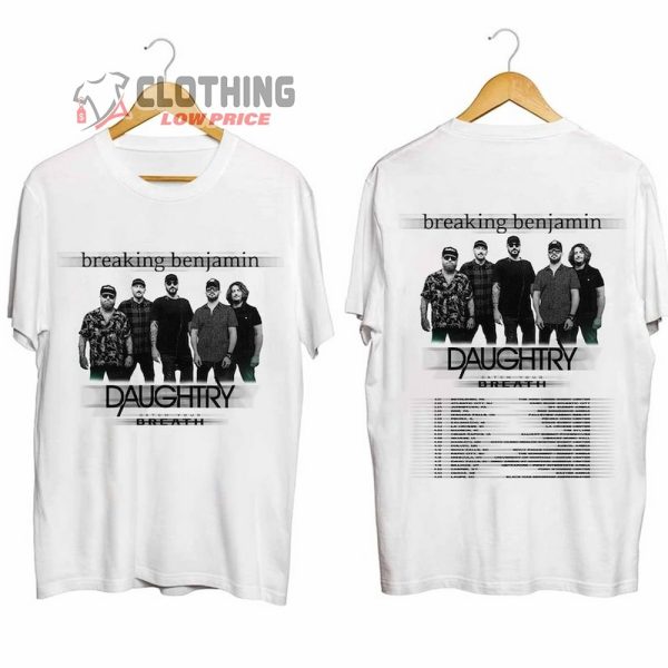 Breaking Benjamin And Daughtry 2024 Tour Merch, Breaking Benjamin US Tour 2024 Shirt, Breaking Benjamin Fan Club Tee, Breaking Benjamin Tour 2024 T-Shirt