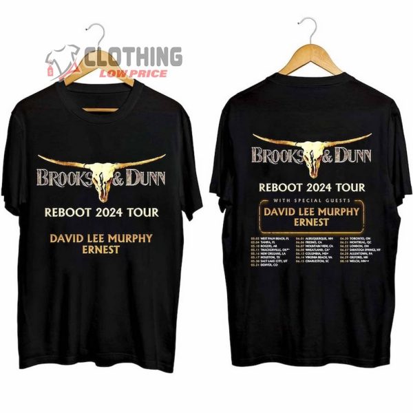 Brooks And Dunn Reboot Tour 2024 Merch, Brooks And Dunn Fan Club Shirt, Brooks And Dunn The Reboot 2024 Tour T-Shirt