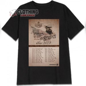 Creed Fisher The Stars And Stripes Tour 2024 United States Of America Performance Schedule T shirt