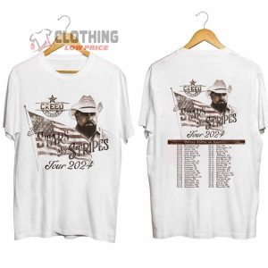 Creed Fisher The Stars and Stripes Tour 2024 Merch, Creed Fisher Tour 2024 Shirt, The Stars and Stripes Tour 2024 Tee, Creed Fisher 2024 Concert T-Shirt