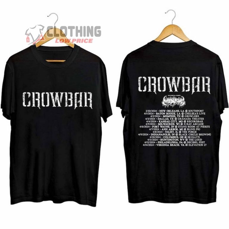 Crowbar US Tour 2024 Merch, Crowbar Setlist 2024 Shirt, Crowbar 2024 ...