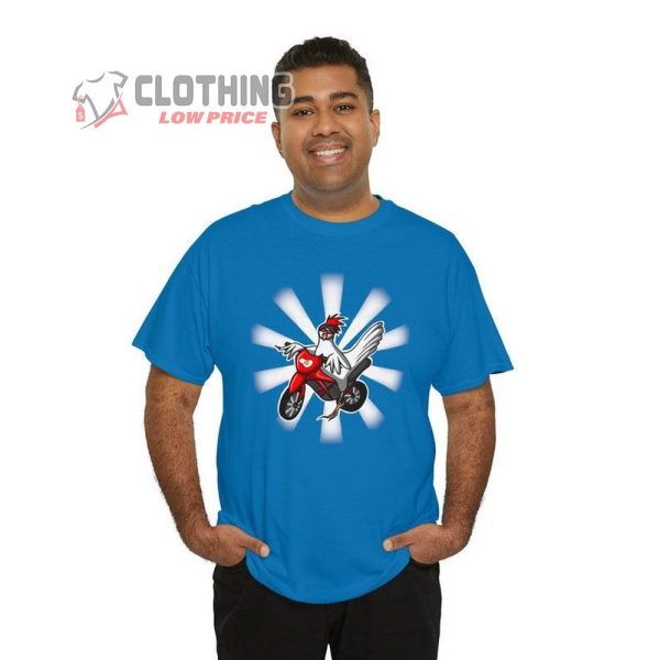 Daredevil Chicken Funny Motorcycle T-Shirt, Joke Shirt, Funny T-Shirt, April Fool Tee Gift