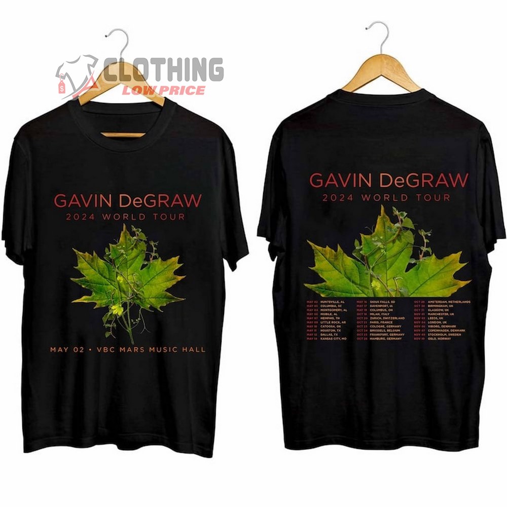 gavin degraw tour merch