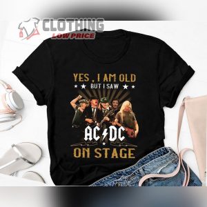 I Saw ACDC On Stage Vintage T- Shirt, Rock Band ACDC Tour Shirt, ACDC Album Covers Merch