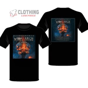 In Flames And Arch Enemy Tour 2024 Dates And Tickets Merch Tour 2024 Rising From The North Skull In Flame T Shirt