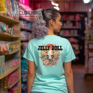 Jelly Roll Bull Skull Country Shirt Somebody Save Me T Shirt Je3