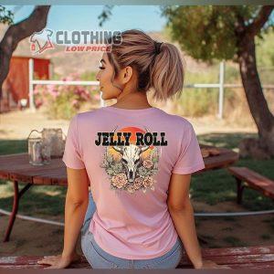 Jelly Roll Bull Skull Country Shirt Somebody Save Me T Shirt Je4