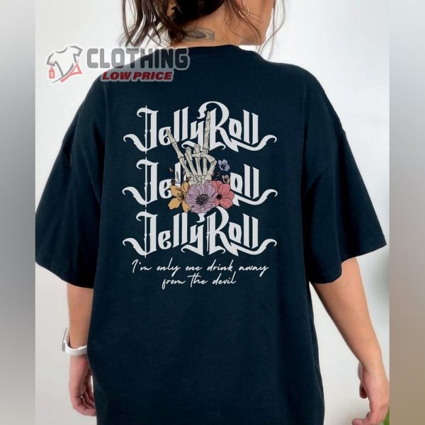 Jelly Roll Country T-Shirt, Jelly Roll Rock Singer Shirt, Jelly Roll T-Shirt, Jelly Roll Tour 2024 Merch, Jelly Roll Fan Gift