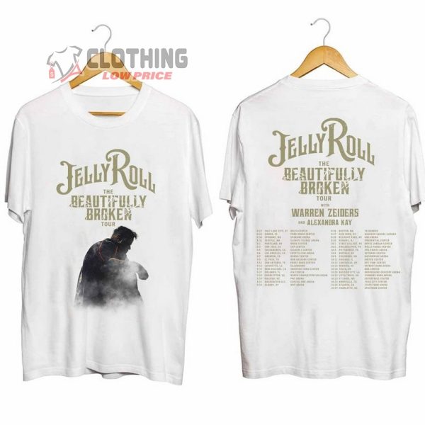 Jelly Roll The Beautifully Broken Tour 2024 Dates Merch, Jelly Roll Tour Dates 2024 Shirt, The Beautifully Broken 2024 T-Shirt