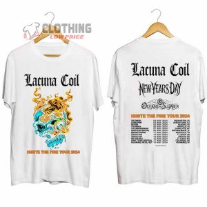 Lacuna Coil Ignite The Fire Tour 2024 Merch Lacuna Coil 2024 Concert Shirt Lacuna Coil Tour Dates 2024 T Shirt 2