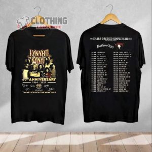 Lynyrd Skynyrd 60th Anniversary 1964-2024 Merch, The Sharp Dressed Simple Man Tour 2024 Shirt, The Sharp Dressed Simple Man ZZ Top & Lynyrd Skynyrd Tour 2024 T-Shirt