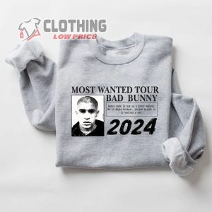 Most Wanted 2024 Shirt, Bunny Shirt, Wanted Tour Shirt, Fan Shirt, Merch Sweatshirt