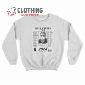 Most Wanted Tour Hoddie Design, Most Wanted Tour Tshirt Design, Bad Bunny New Album