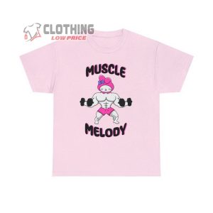 Muscle My Melody Workout Shirt Squat Shirt For Gym Cute Sanrio Fri1