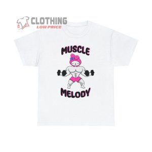 Muscle My Melody Workout Shirt Squat Shirt For Gym Cute Sanrio Fri2