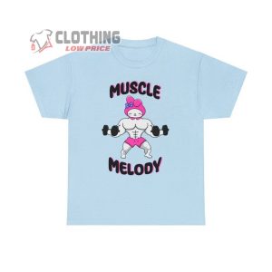 Muscle My Melody Workout Shirt Squat Shirt For Gym Cute Sanrio Fri3