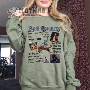 Nadie Sabe Lo Que Va A Pasar Manana Tshirt Cowboy Bad Bunny Shirt Bad Bunny New Album Shirt 2