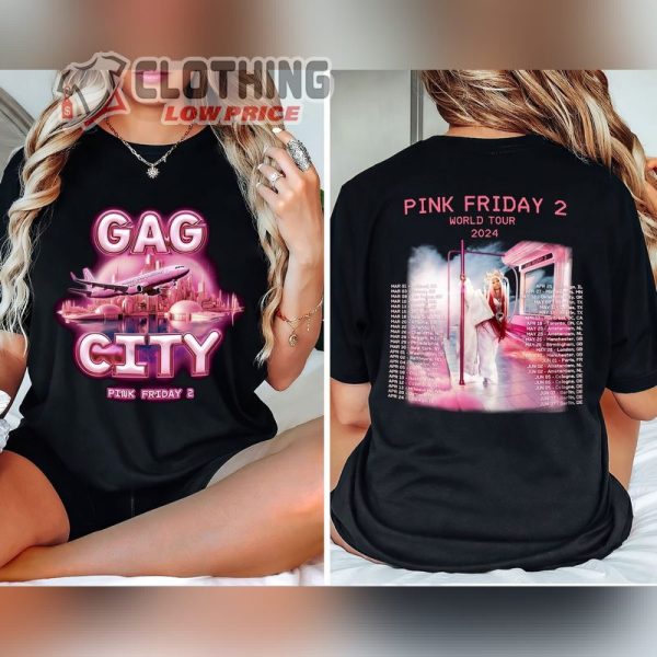 Nicki Minaj Pink Friday 2 Tour 2024 Shirt, Gag City Shirt, Nicki Minaj World Tour 2024 Shirt, Pink Friday 2 Gag City 2024 World Tour Merch