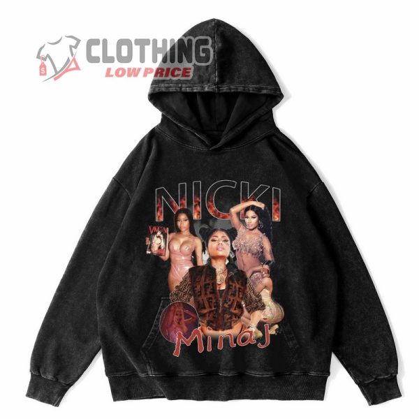 Nicki Minaj Washed T- Shirt, Nicki Minaj Rapper Homage Graphic Unisex Sweatshirt, Nicki Minaj World Tour Shirt
