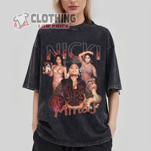Nicki Minaj Washed T Shirt Nicki Minaj Rapper Homage Graphic Unisex Sweatshirt Nicki Minaj World Tour Shirt 2