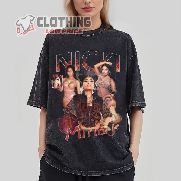 Nicki Minaj Washed T- Shirt, Nicki Minaj Rapper Homage Graphic Unisex Sweatshirt, Nicki Minaj World Tour Shirt