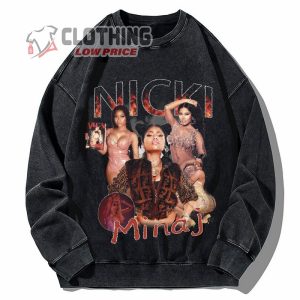 Nicki Minaj Washed T Shirt Nicki Minaj Rapper Homage Graphic Unisex Sweatshirt Nicki Minaj World Tour Shirt 3