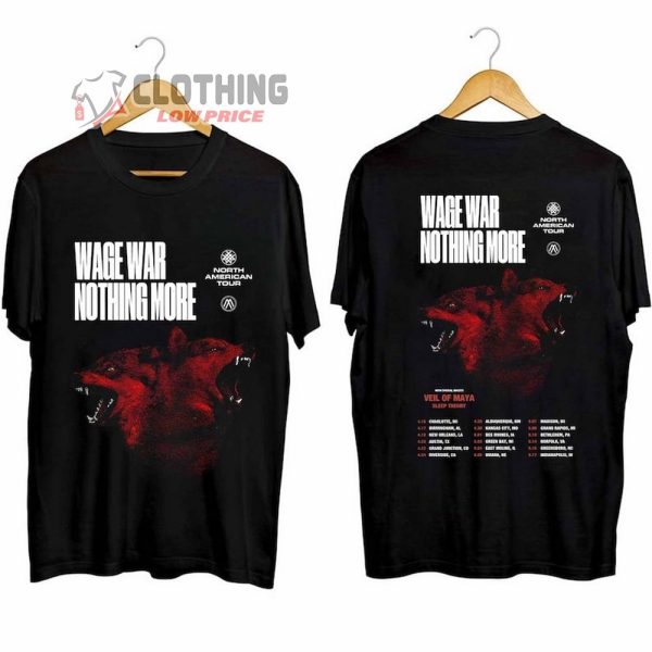 Nothing More And Wage War North American Tour 2024 Merch, Nothing More And Wage War Spring 2024 US Tour T-Shirt