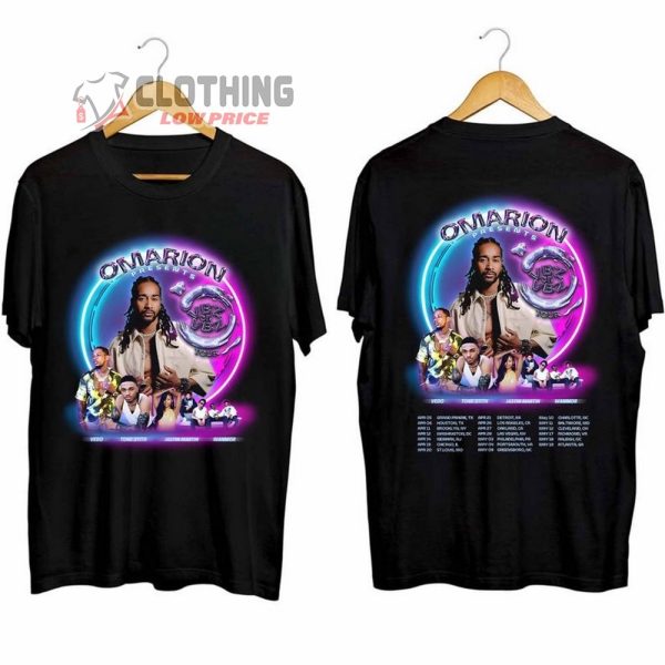 Omarion The Vbz On Vbz Tour 2024 Merch, Omarion Tour Dates 2024 Shirt, Omarion 2024 Concert Shirt, The Vbz On Vbz 2024 Concert T-Shirt