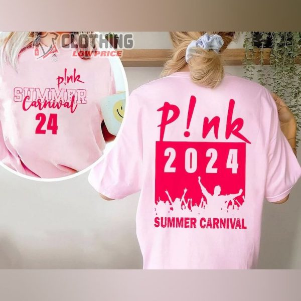 Pink Singer Summer Carnival 2024 Tour Shirt, Concert 2024 P!Nk Shirt, Pink Fan Lovers, Music Tour 2024, Pink Tour Fan Gift