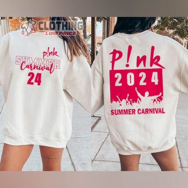 Pink Singer Summer Carnival 2024 Tour Shirt, Concert 2024 P!Nk Shirt, Pink Fan Lovers, Music Tour 2024, Pink Tour Fan Gift