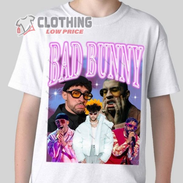 Retro Bad Bunny Shirt -Vintage Bad Bunny Shirt,Bad Bunny Homage Shirt, Bad Bunny Fan Sweatshirt, Bad Bunny Crewneck