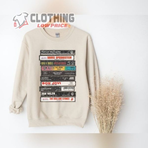 Rock Cassettes Vintage Vibe Crewneck Sweatshirt