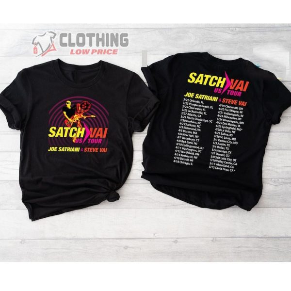 Satch Vai US Tour 2024 Merch, Joe Satriani And Setve Vai 2024 Tour T-Shirt
