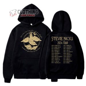 Stevie Nicks 2024 Tour Dates Merch, Stevie Nicks Nicks Bird In Flight Hoodie