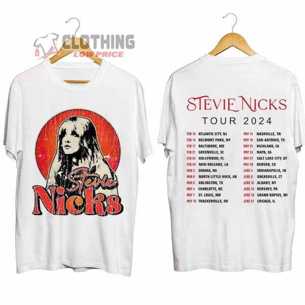 Stevie Nicks 2023 Tour Setlist T Shirt, Stevie Nicks 2023 Tour Setlist