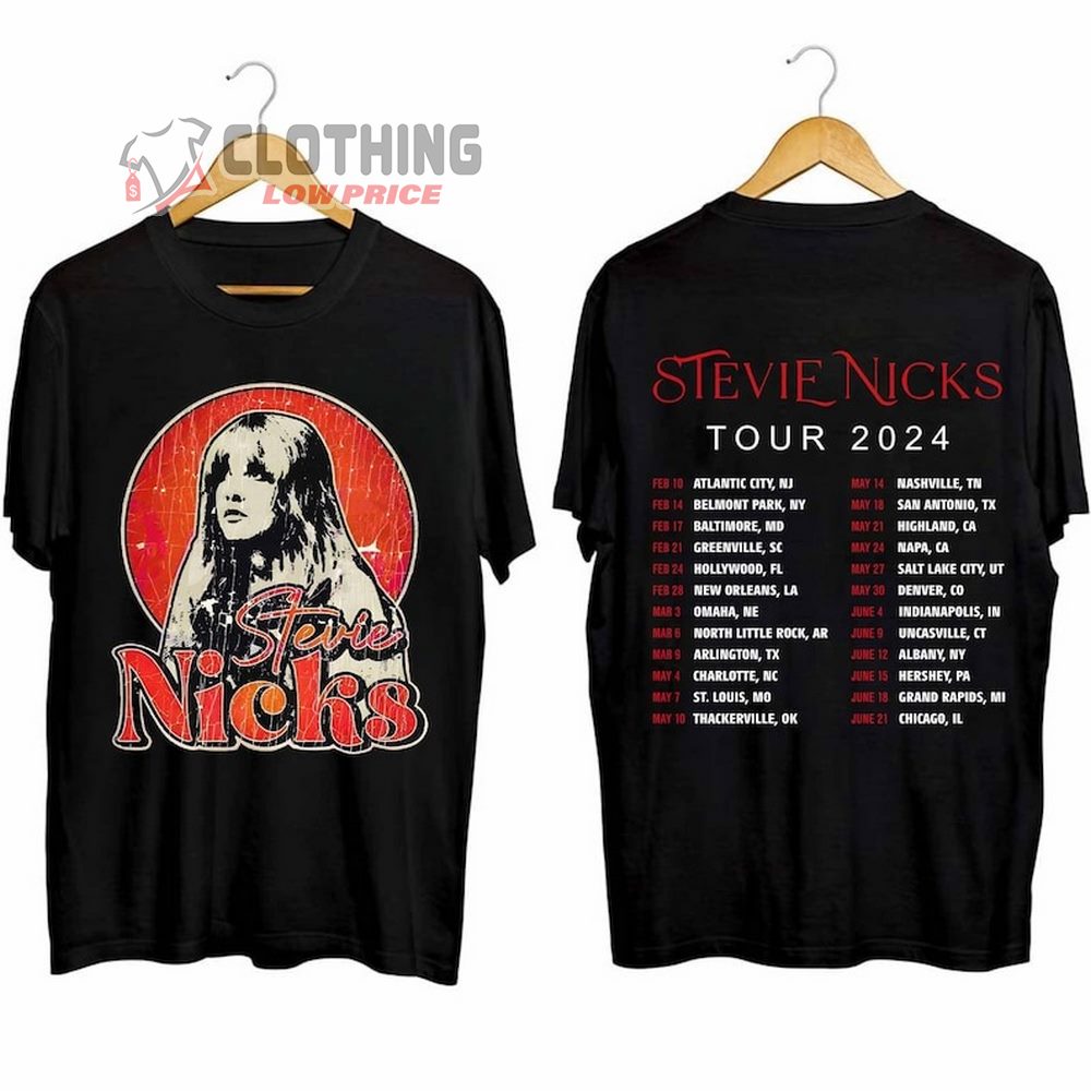 Stevie Nicks 2023 Tour Setlist T Shirt, Stevie Nicks 2023 Tour Setlist