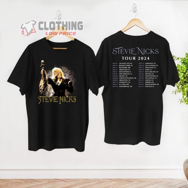 Stevie Nicks Merch, Stevie Nicks Live On Tour 2024 Tickets Shirt, Graphic Stevie Nicks Tour Dates 2024 T-Shirt
