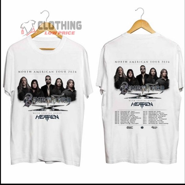 Symphony X North American Tour 2024 Shirt, Symphony X With Heathen Shirt, Symphony X New Album 2024 T-Shirt