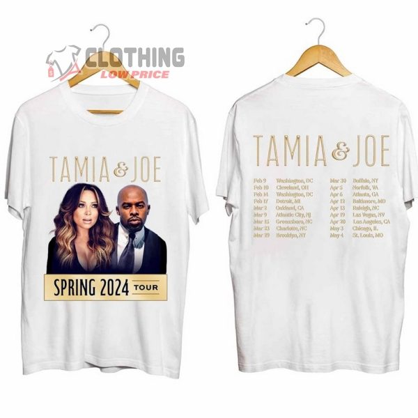 Tamia And Joe Spring 2024 Tour Merch, Tamia And Joe Tour Dates 2024