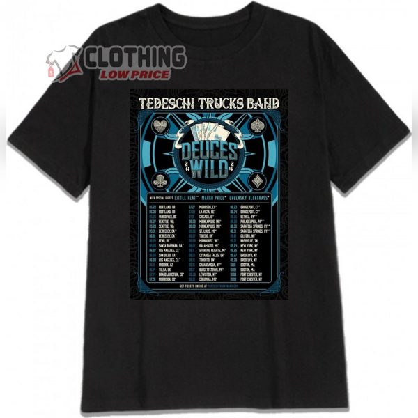 Tedeschi Trucks Band Setlist Merch, Tedeschi Trucks Band Tour Dates 2024 Tee, Tedeschi Trucks Band Tour 2024 Tickets T-Shirt