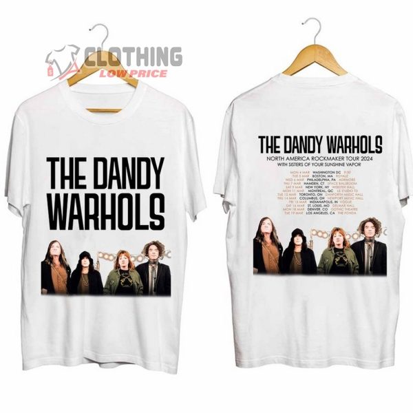 The Dandy Warhols Tour Dates 2024 Merch, The Dandy Warhols North America Tour 2024 Shirt, The Dandy Warhols 2024 Concert T-Shirt