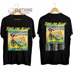 Third Eye Blind Summer Gods Tour 2024 Merch Third Eye Blind Band Concert 2024 Tee Third Eye Blind With Special Guests Yellowcard And Arizona T Shirt 1